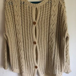 Knitted sweater, size M/L, beige